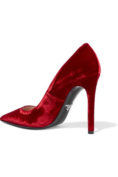 prada velour pump suede|Prada velvet pumps.